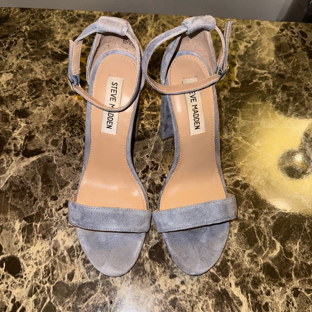 Steve Madden Suede Gray Heels